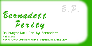 bernadett perity business card